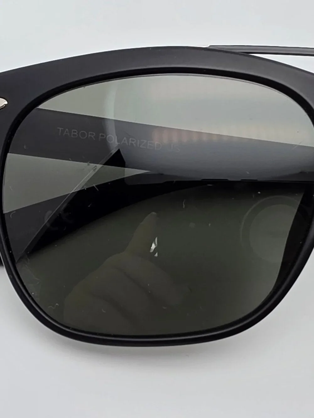 Suncloud Tabor Black Frame Polarized Grey/Green Lens Aviator Sunglasses w/ Case